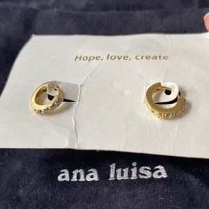 Ana Luisa Gold with Cubic Zirconia Mini Huggie Hoops